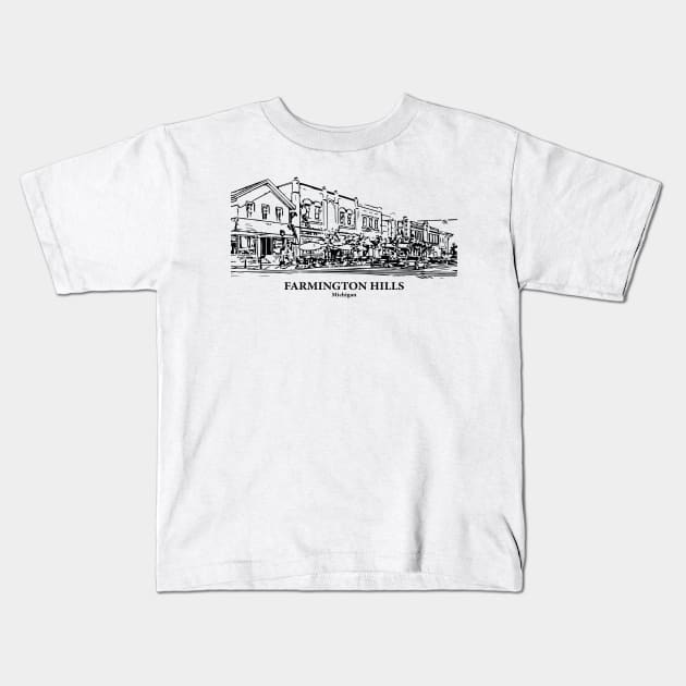 Farmington Hills - Michigan Kids T-Shirt by Lakeric